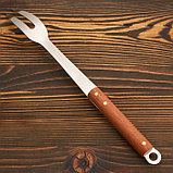Вилка для мяса с деревянной ручкой 36 см, 7х3,5 см, фото 2