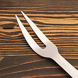 Вилка для мяса с деревянной ручкой 36 см, 7х3,5 см, фото 4