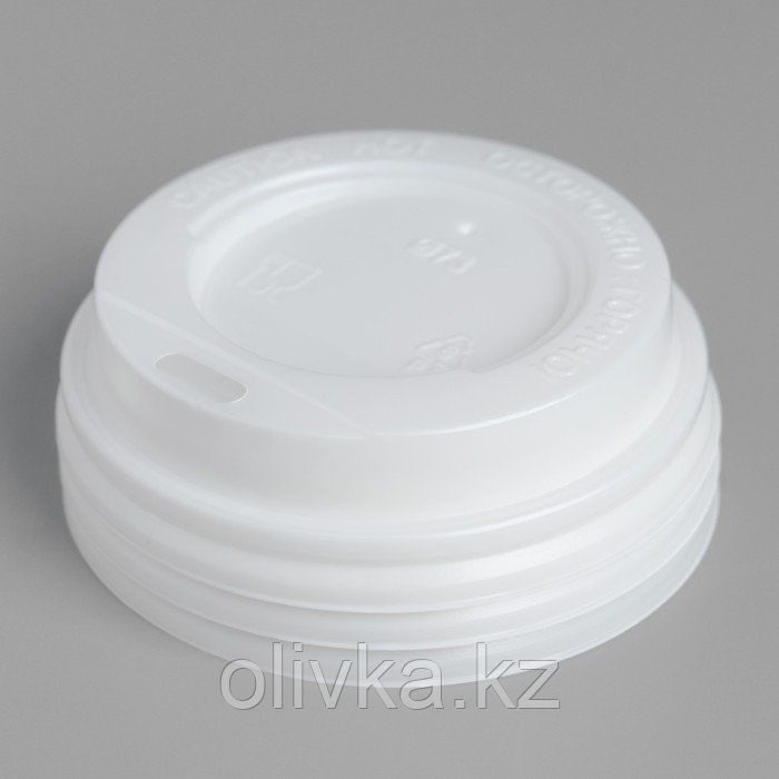 Крышка одноразовая для стакана "Белая" диаметр 75 мм - фото 3 - id-p113267776