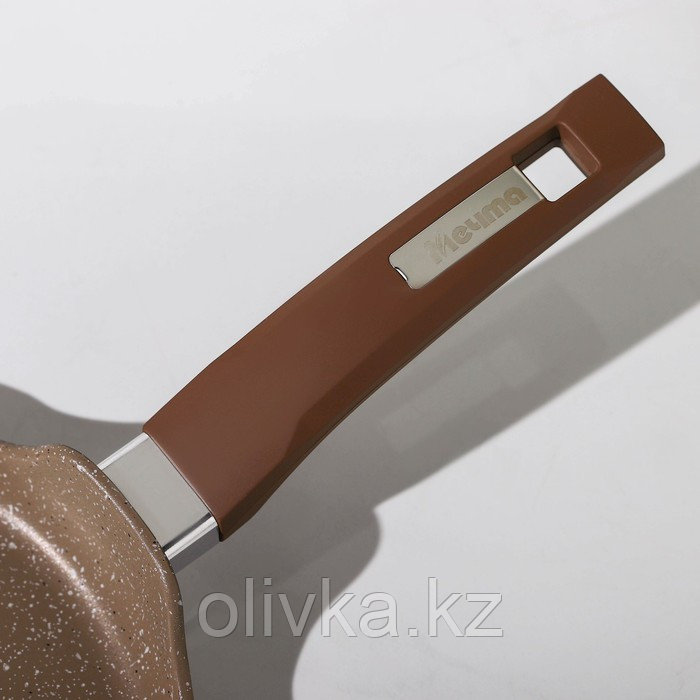 Сковорода блинная «Гранит Brown», d=22 см, пластиковая ручка, антипригарное покрытие, цвет коричневый - фото 4 - id-p113255066