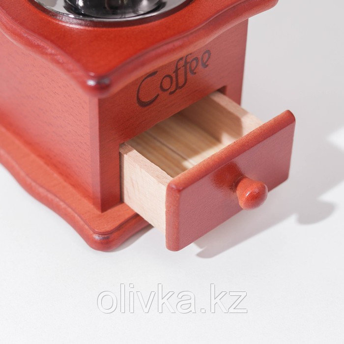 Кофемолка ручная «Утренний кофе», 9,8×16 см, красное дерево - фото 3 - id-p113263618
