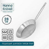 Сковорода из нержавеющей стали Hanna Knövell, d=28 см, h=5,5 см, толщина стенки 0,6 мм, длина ручки 25 см,