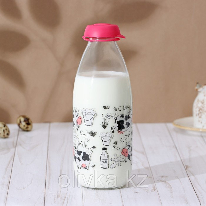 Бутылка для молока "Буренка" 1 л, 8,5х24.5 см - фото 1 - id-p113276159