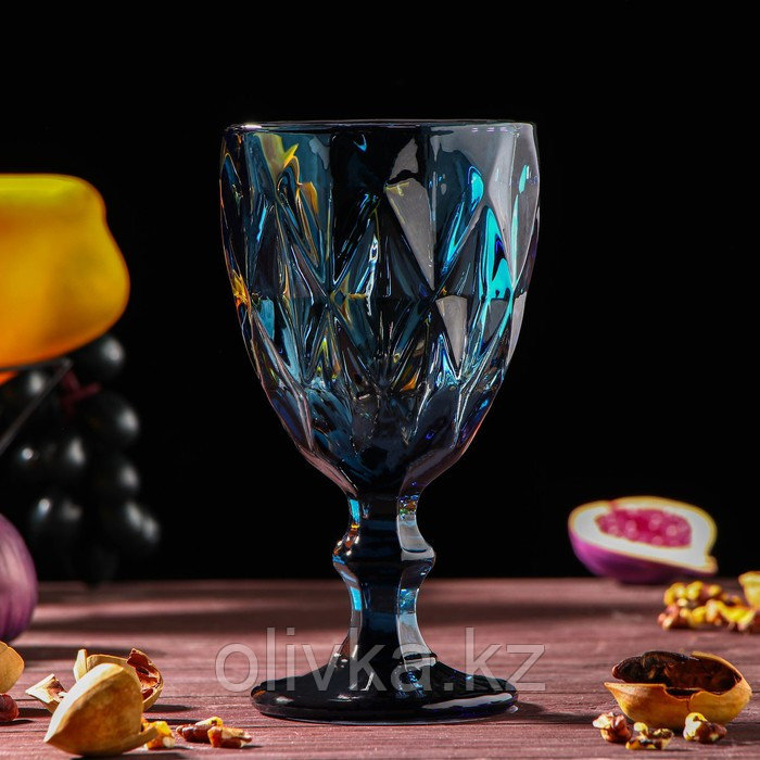Набор для напитков из стекла «Круиз», 7 предметов: кувшин 1,1 л, 6 бокалов 300 мл, цвет синий - фото 4 - id-p113266214
