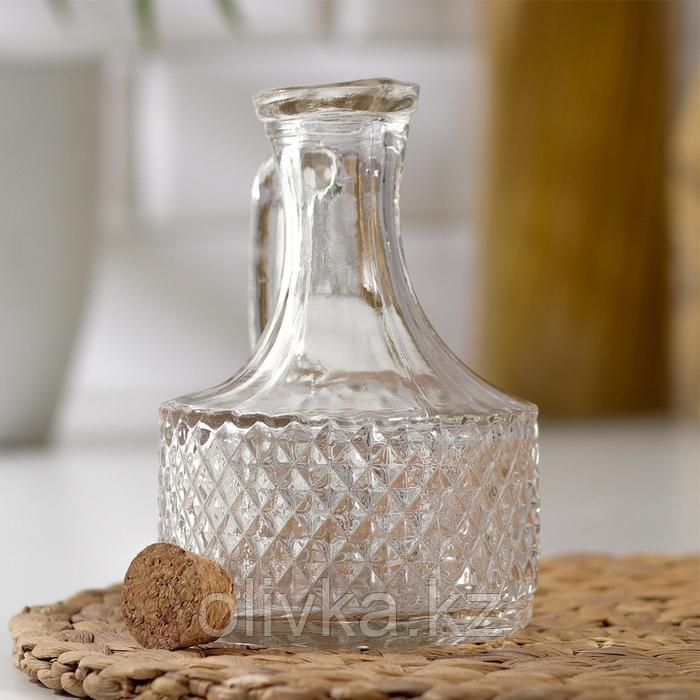 Бутыль стеклянная для соусов и масла с пробковой крышкой Доляна «Парфе», 180 мл, 9,5×14 см - фото 2 - id-p113262873