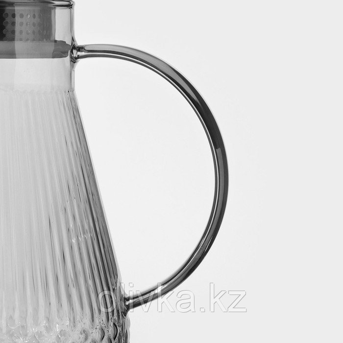 Набор питьевой, стеклянный, 7 предметов: кувшин 1650 мл, 6 стаканов 240 мл, цвет серый - фото 6 - id-p113278588