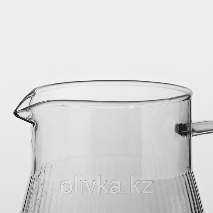 Набор питьевой, стеклянный, 7 предметов: кувшин 1650 мл, 6 стаканов 240 мл, цвет серый - фото 7 - id-p113278588