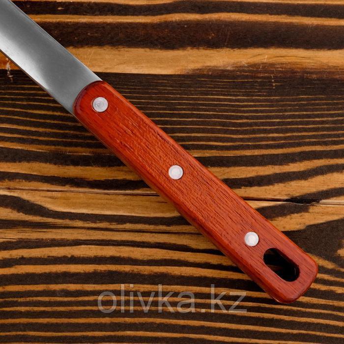 Лопатка для казана узбекская 45см, ширина 12см, с деревянной ручкой - фото 8 - id-p113257714