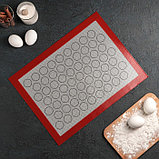 Силиконовый коврик для макаронс армированный Доляна, 40×30 см, фото 3
