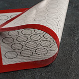 Силиконовый коврик для макаронс армированный Доляна, 40×30 см, фото 4
