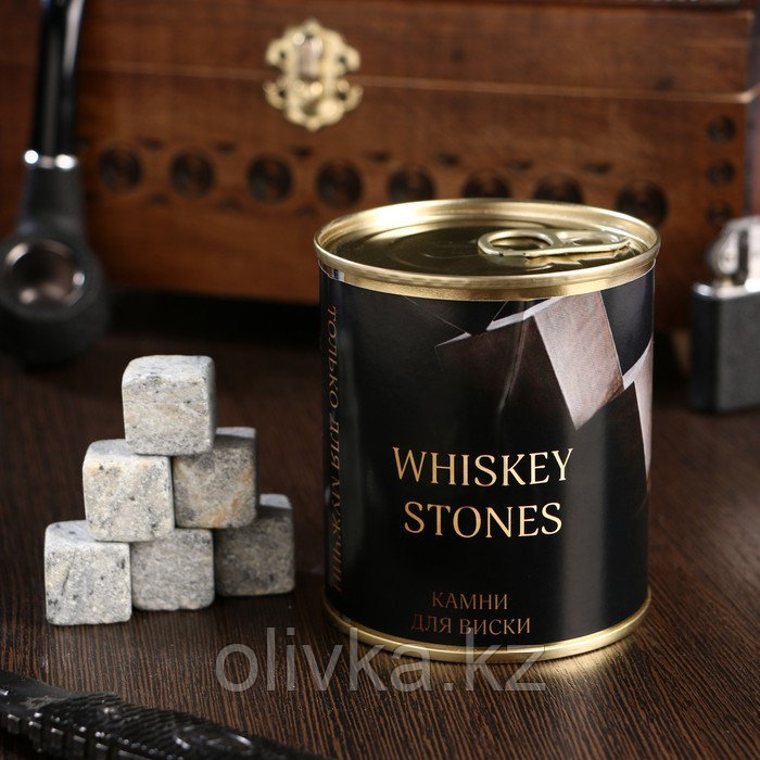 Набор камней для виски "Whiskey stones", в консервной банке, 9 шт. - фото 1 - id-p113256994