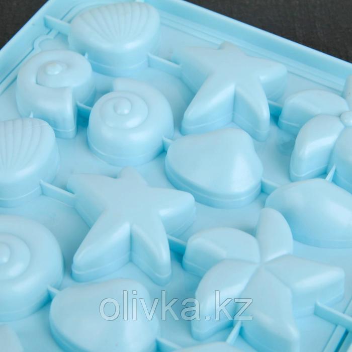 Форма для льда и шоколада «Морское дно», 28×14,5 см, 28 ячеек, цвет МИКС - фото 3 - id-p113255089