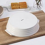 Форма для выпечки из жаропрочной керамики Доляна «Бруно», 2,2 л, 28,8×25,6×6 см, цвет белый, фото 2