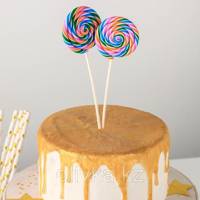 Набор топперов для торта «Карамель», 2 шт, 16,5×5 см, цвет МИКС - фото 1 - id-p113262057