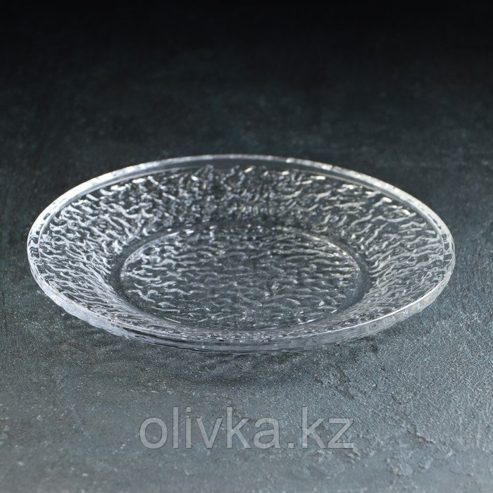 Тарелка стеклянная десертная «Вулкан», d=19,5 см - фото 2 - id-p113275320