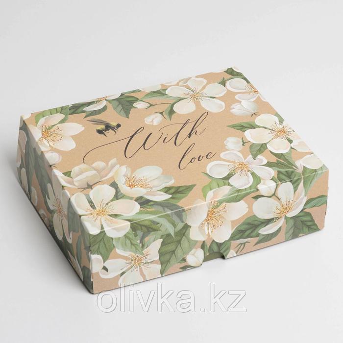Коробка для кондитерских изделий With love , 17 × 20 × 6 см - фото 1 - id-p113262902