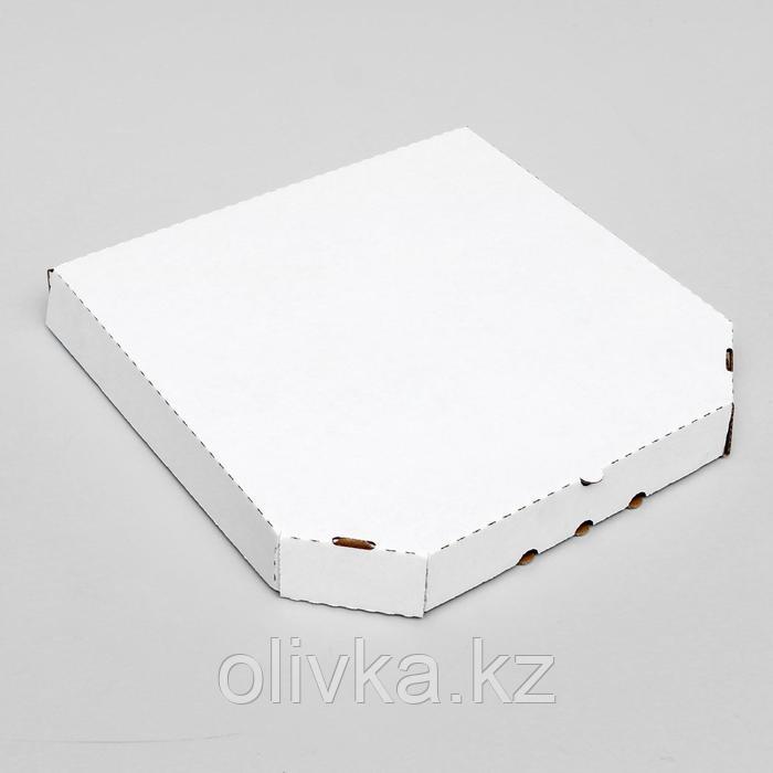 Коробка для пиццы, белая, 32,5 х 32,5 х 4 см - фото 1 - id-p113255097