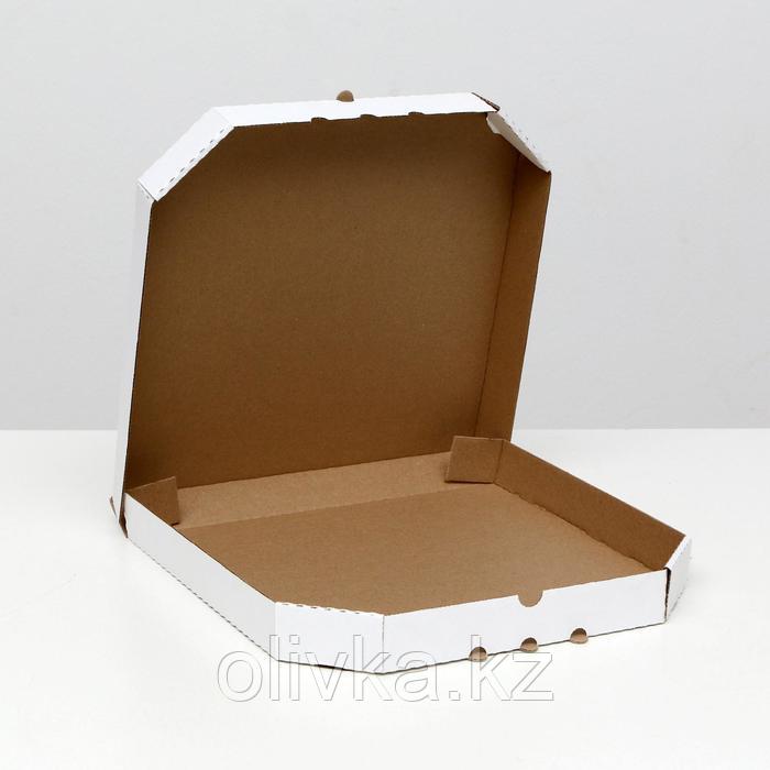 Коробка для пиццы, белая, 32,5 х 32,5 х 4 см - фото 2 - id-p113255097