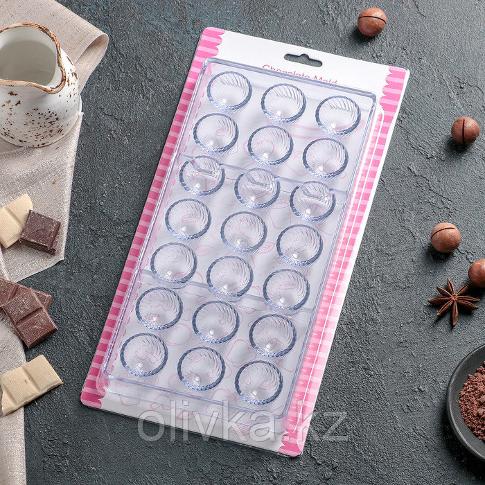 Форма для шоколада и конфет «Комильфо», 28×14 см, 21 ячейка - фото 5 - id-p113254181