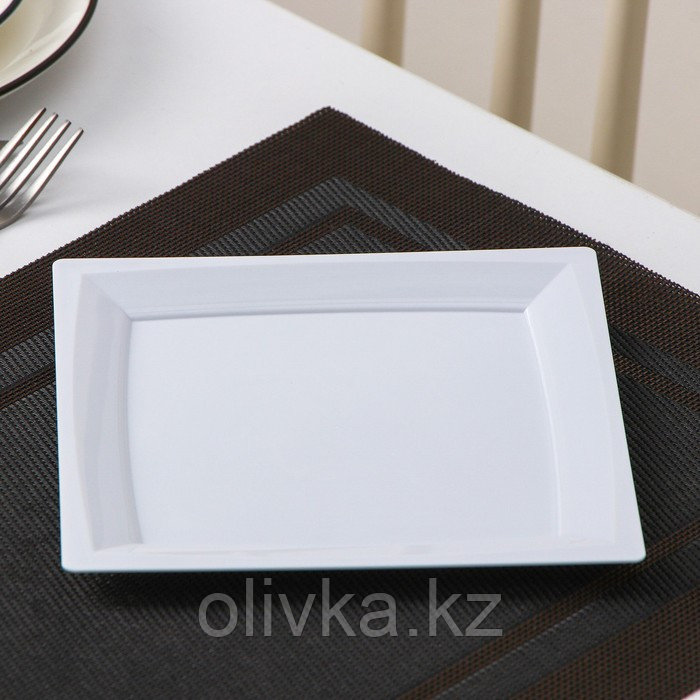 Набор одноразовых тарелок, 17,2×17,2 см, квадратные, плоские, 6 шт, цвет белый - фото 3 - id-p113252478