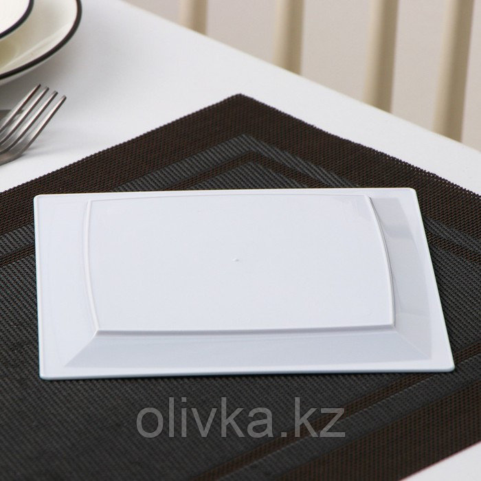 Набор одноразовых тарелок, 17,2×17,2 см, квадратные, плоские, 6 шт, цвет белый - фото 4 - id-p113252478