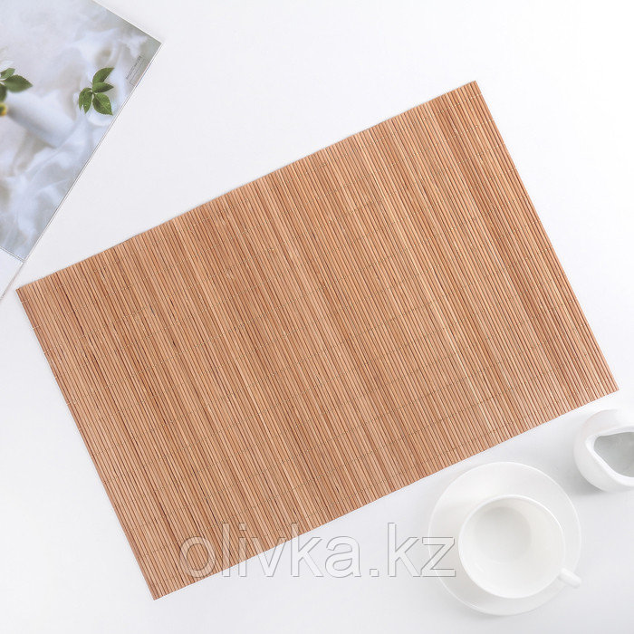 Салфетка сервировочная на стол «Гладь», 42×30 см, цвет бежевый - фото 1 - id-p113252480