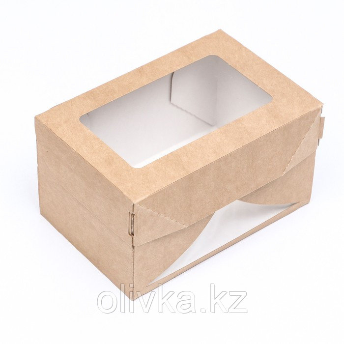 Коробка складная, с окном, крафт, 15 х 10 х 8,5 см - фото 2 - id-p113276188