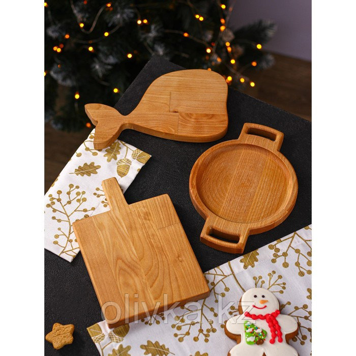 Подарочный набор деревянной посуды Adelica «Красиво и удобно», доска разделочная и для подачи 3 шт, берёза - фото 2 - id-p113267023