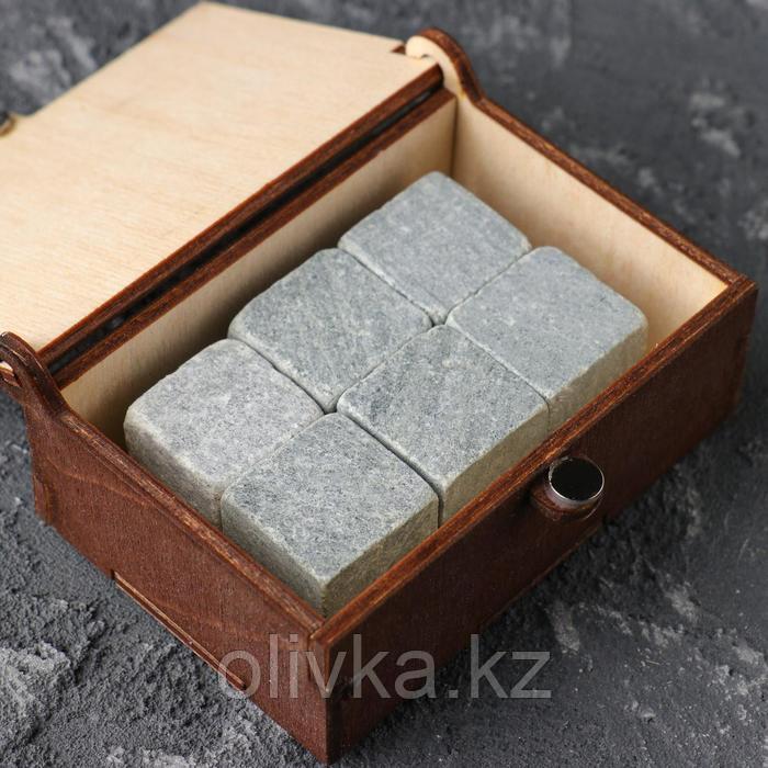 Камни для виски "Камни настоящего", в шкатулке с магнитом, натуральный стеатит, 6 шт - фото 3 - id-p113258591