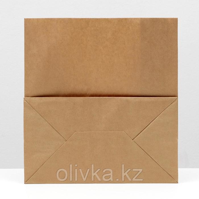 Пакет крафт бумажный фасовочный, прямоугольное дно 32 х 18 х 34 см - фото 2 - id-p113261127