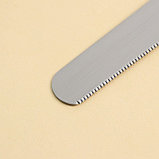 Нож для бисквита мелкие зубцы, рабочая поверхность 25 см, деревянная ручка, толщина лезвия 0,8 мм, фото 2