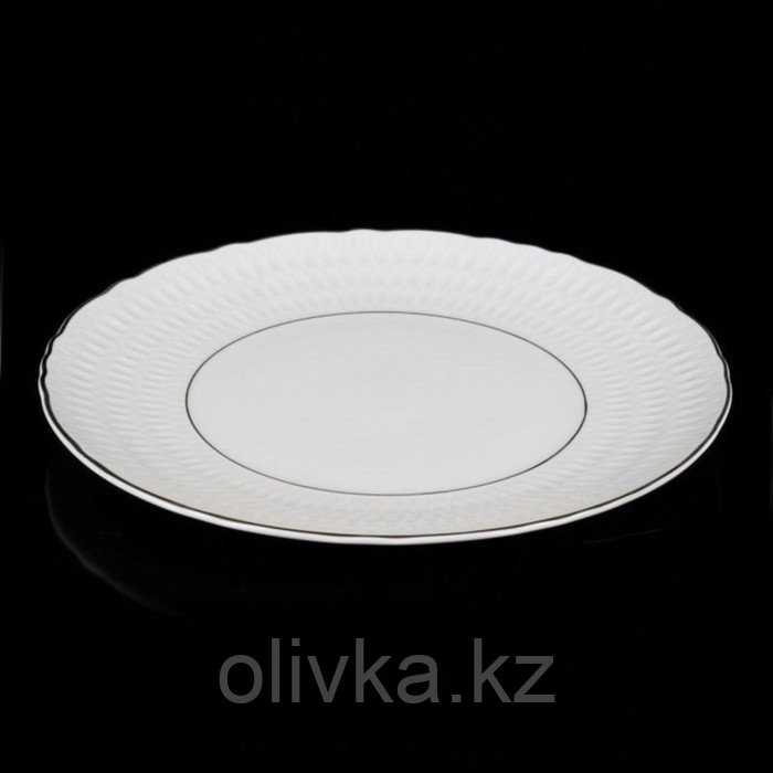 Тарелка мелкая 28 см, Sofia, декор «Двойная отводка платиной» - фото 1 - id-p113267028