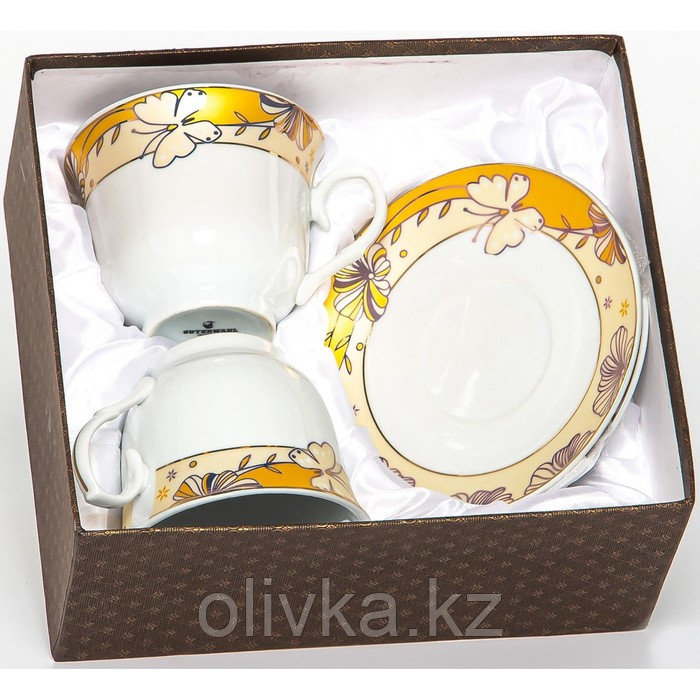 Чайный набор на Guterwahl «Аврора мира», 220 мл, чашки декор золото - фото 4 - id-p113271601