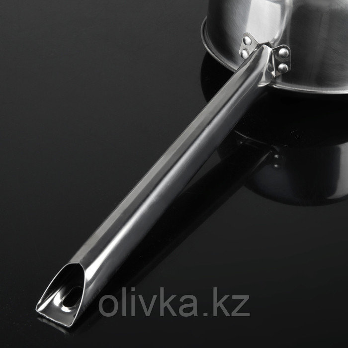 Ковш из нержавеющей стали с длинной ручкой, 1,8 л, 41×16×9,5 см, металлическая ручка, цвет серебряный - фото 2 - id-p113253399