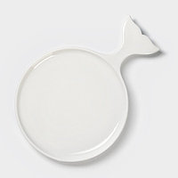 Блюдо фарфоровое сервировочное Magistro «Бланш. Рыбка», 28×20 см, цвет белый