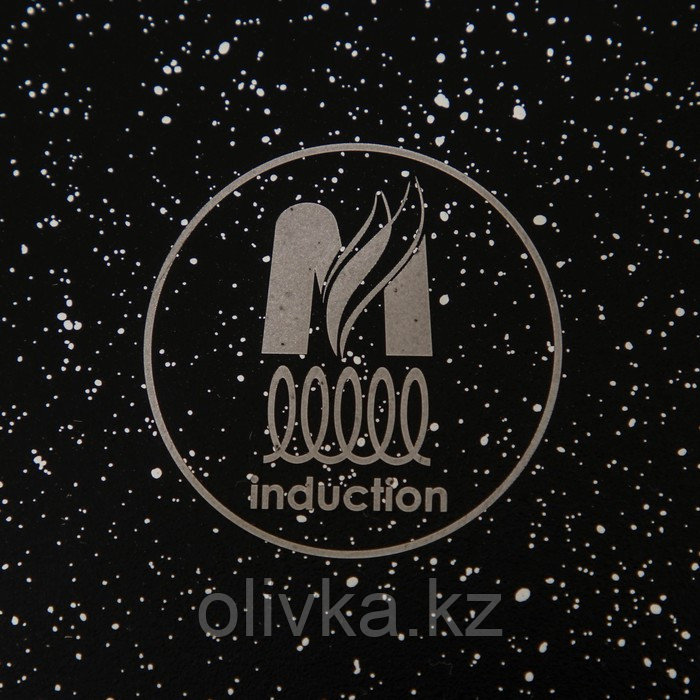 Жаровня «Гранит black Induction Pro», 3 л, стеклянная крышка, антипригарное покрытие, индукция, цвет чёрный - фото 5 - id-p113263681