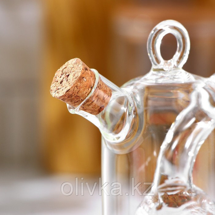 Бутыль стеклянная для соусов и масла 2 в 1 «Фьюжн. Перчик», 100/400 мл, 9,5×5,5×17,5 см - фото 4 - id-p113255141
