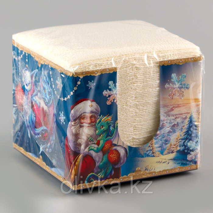 Салфетки в коробке «С Новым годом. Дед Мороз», интерьерные, 75 листов - фото 4 - id-p113275380