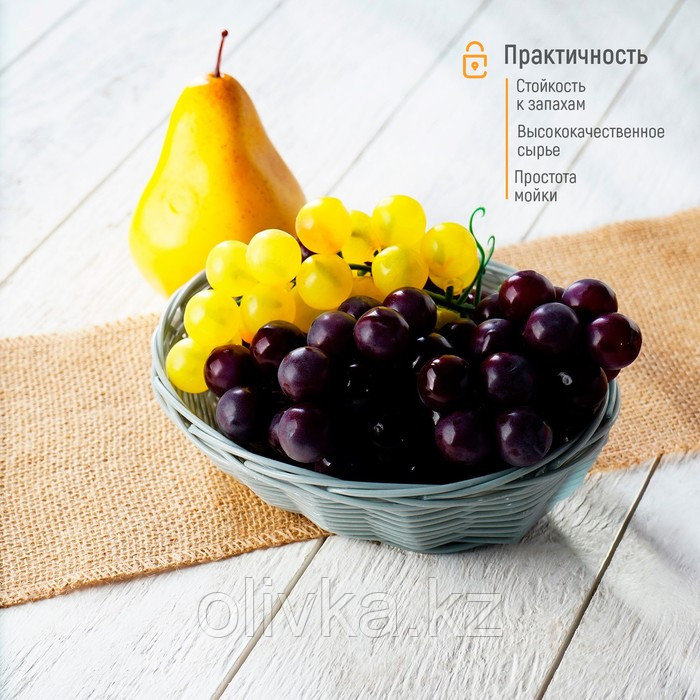 Корзинка для фруктов и хлеба Доляна «Плуг», 18×13×5 см - фото 6 - id-p113254217