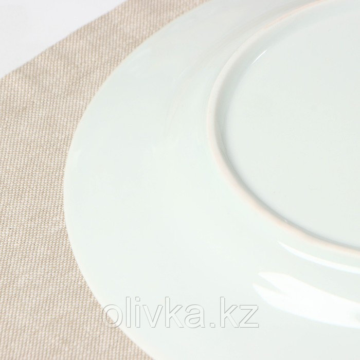 Тарелка фарфоровая «Майский букет», d=24 см, белая - фото 3 - id-p113270703