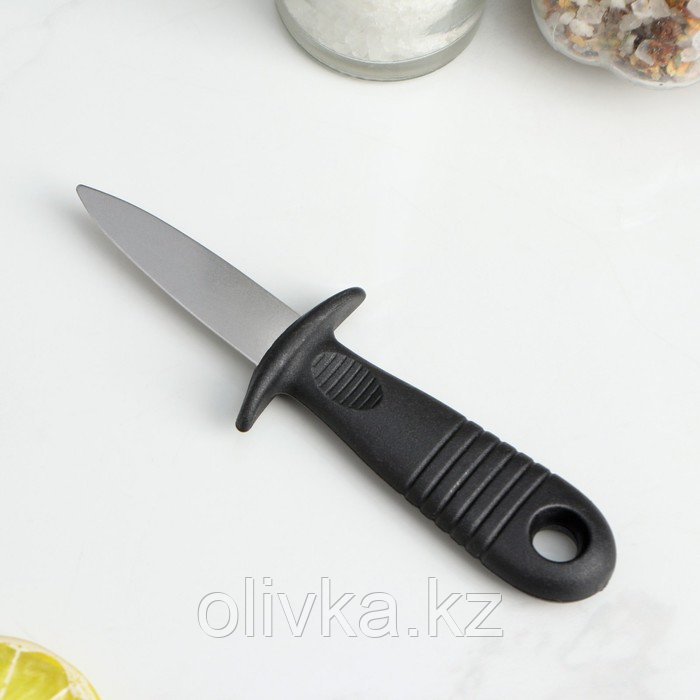 Нож для устриц Доляна, 14×4,4 см, длина лезвия 5,7см, цвет чёрный - фото 2 - id-p113275382