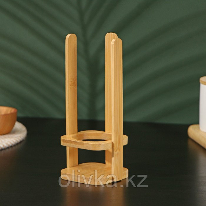 Набор фарфоровых кружек на деревянной подставке BellaTenero, 4 предмета: 200 мл, цвет белый - фото 5 - id-p113254236