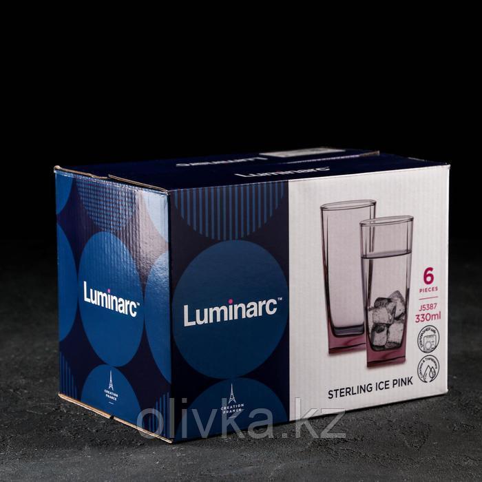 Стакан стеклянный высокий Luminarc STERLING, 330 мл, цвет розовый - фото 2 - id-p113257782