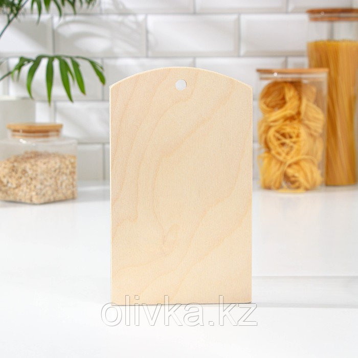 Доска разделочная деревянная с отверстием Доляна, 21×12,5 см, фанера - фото 1 - id-p113267870