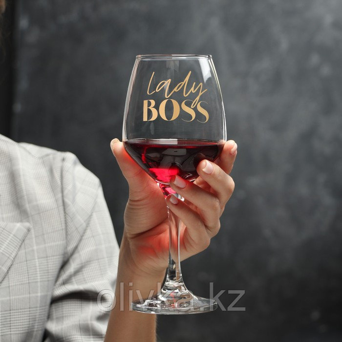Бокал для вина «Lady boss», 350 мл, тип нанесения рисунка: деколь - фото 1 - id-p113258656