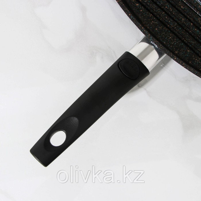 Сковорода-гриль квадратная Granit ultra, 28×28 см , съёмная ручка, стеклянная крышка, антипригарное покрытие, - фото 5 - id-p113254255