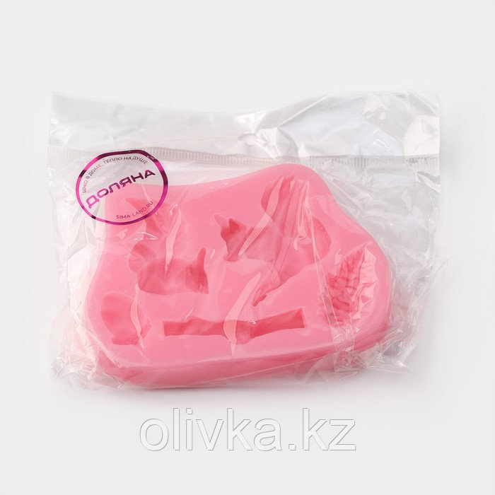 Силиконовый молд Доляна «Белочка и орешки», 10×7×1,5 см, цвет розовый - фото 6 - id-p113262986
