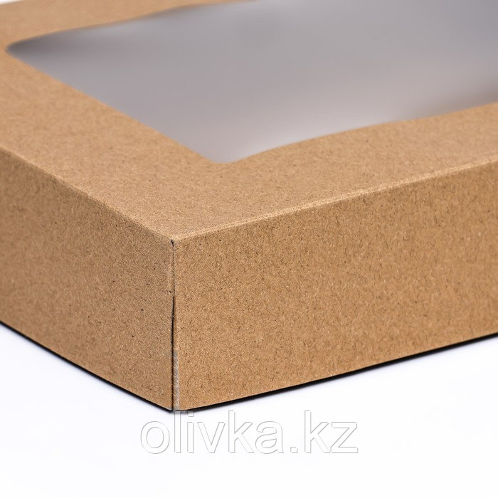 Коробка складная, с окном, крафт, 28 х 20 х 5 см - фото 3 - id-p113278708