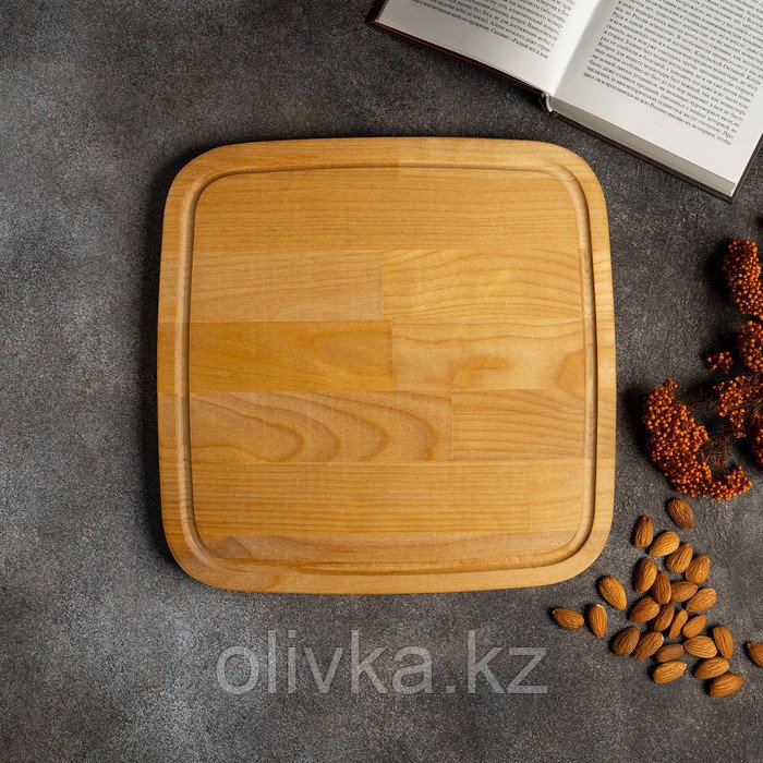 Подарочный набор деревянной посуды Adelica «Мечта хозяйки», доска разделочная d=28 см, блюдо для подачи d=24 - фото 6 - id-p113267093