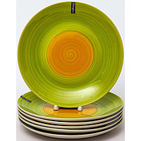 Набор тарелок Elrington «Аэрограф зеленый луг», 6 шт., 27 см
